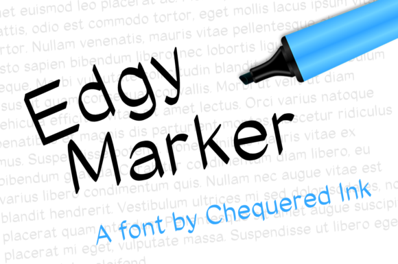 Edgy Marker Font for Handmade Creations