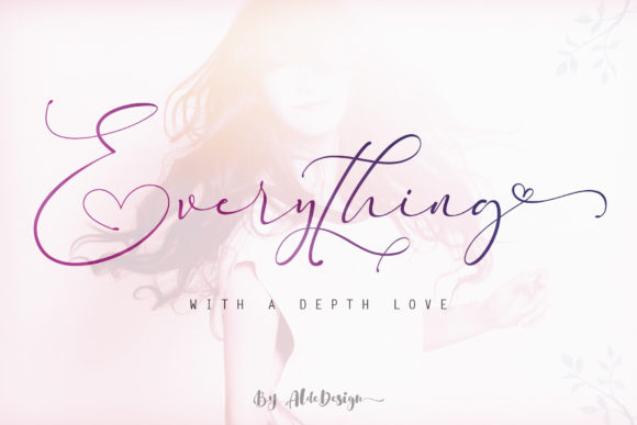 Everything Font: A Stylish Calligraphy Typeface for Web Design