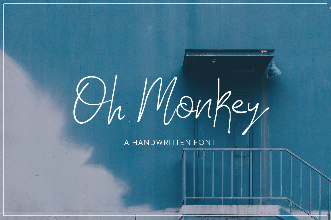Oh Monkey: A Handwritten Script Font for Creative Makers