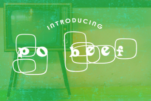Po Beef Font for Retro-Inspired Craft Projects