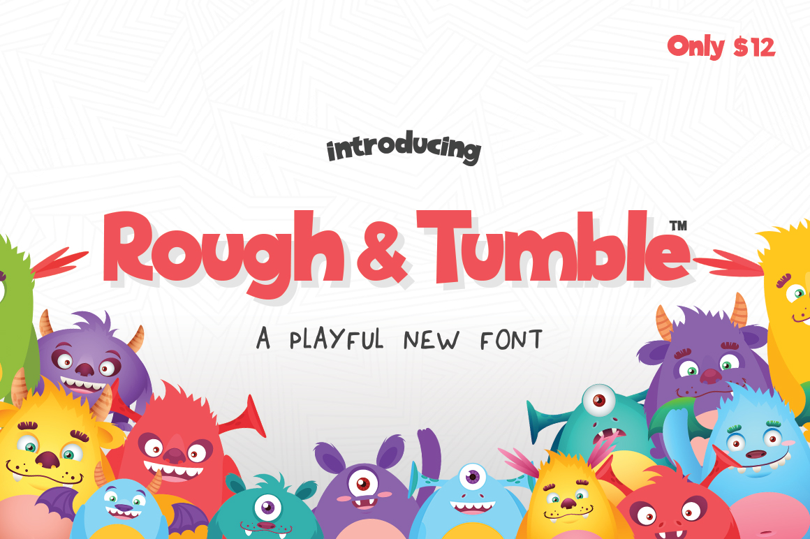 Rough Tumble Font for Playful Web Design and Branding