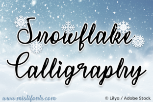 Snowflake Calligraphy Font for Wintery Branding and Design