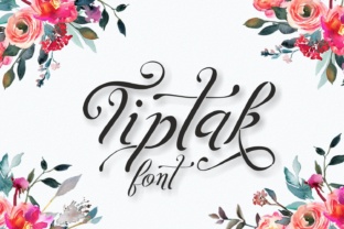 Tiptak Font for Romantic and Versatile Digital Designs